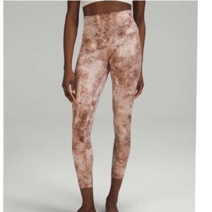 NWT Lululemon Align High Rise Nulu Pant Shine 25" Leggings Gold Brown Size 10